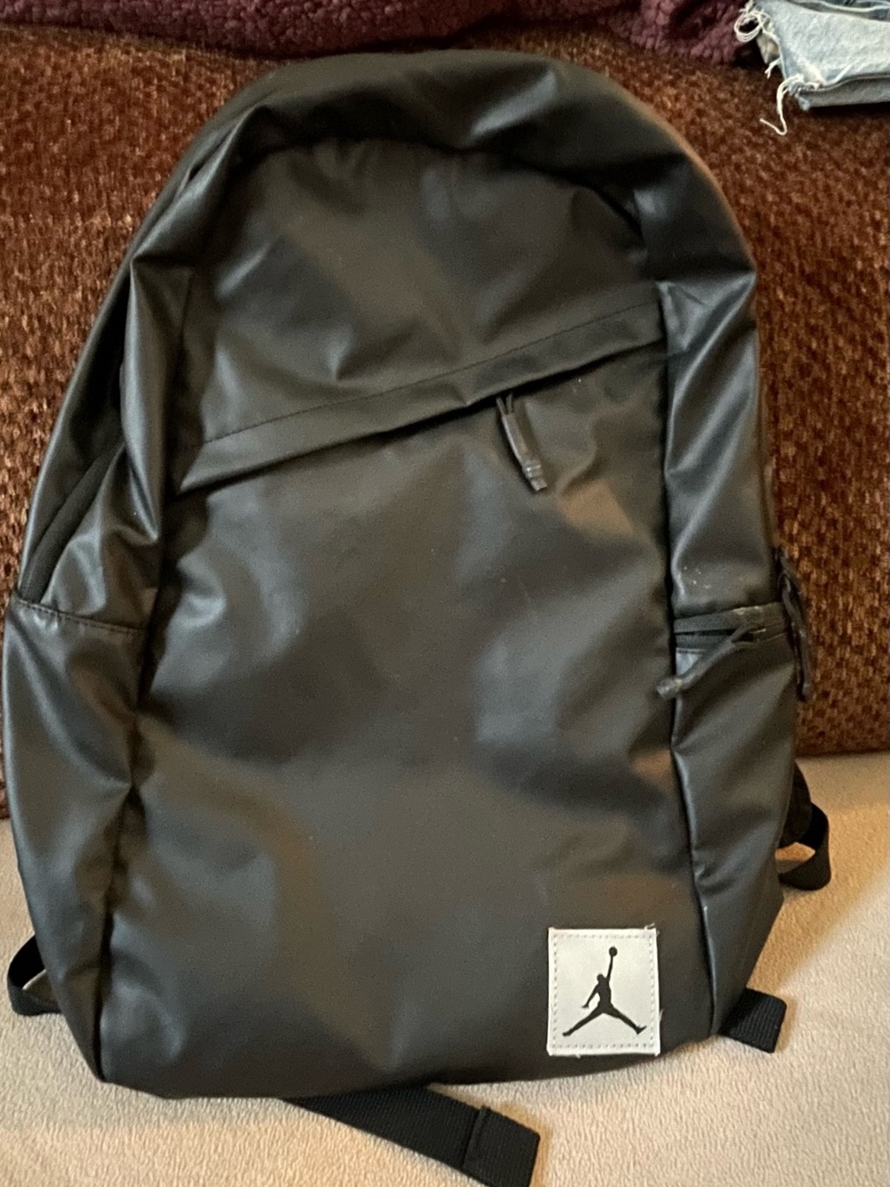 Jordan Black Matte Logo Backpack